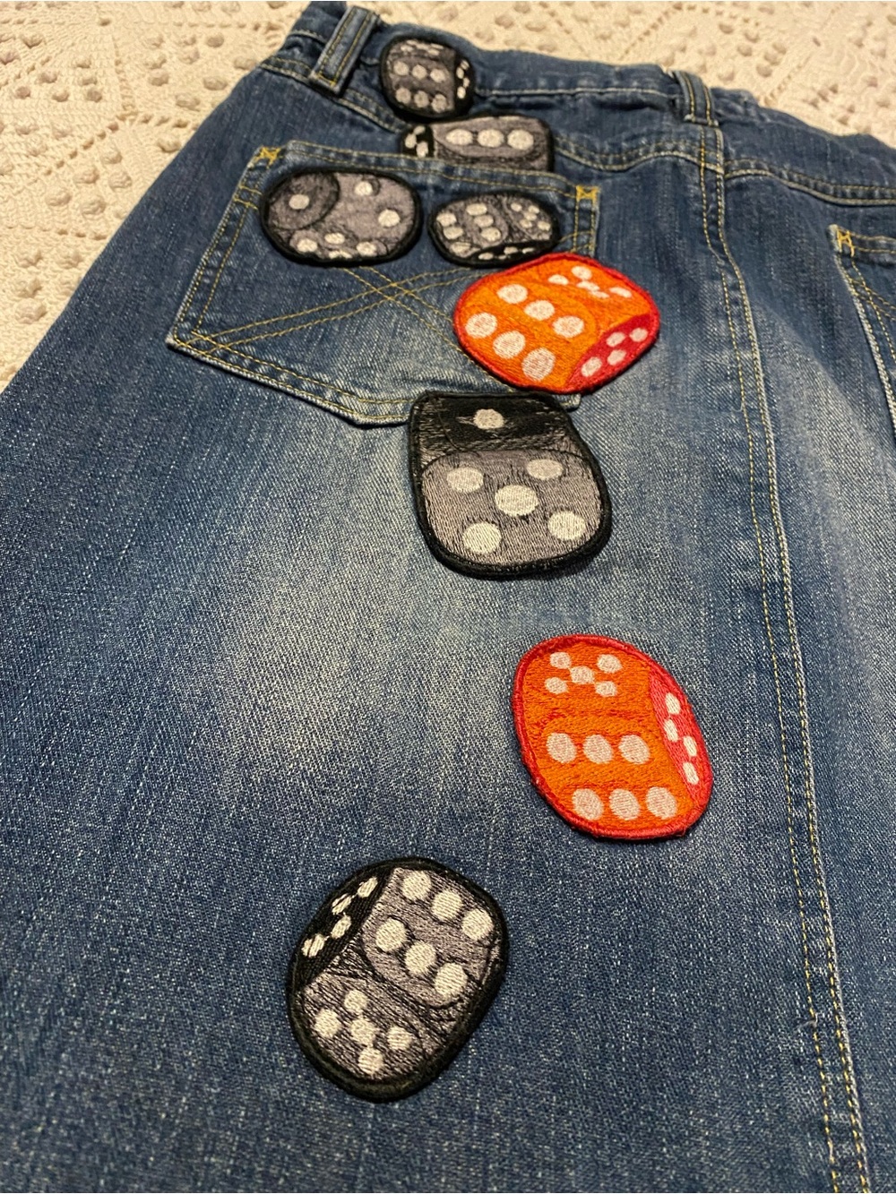See By Chloe Denim Skirt Patches